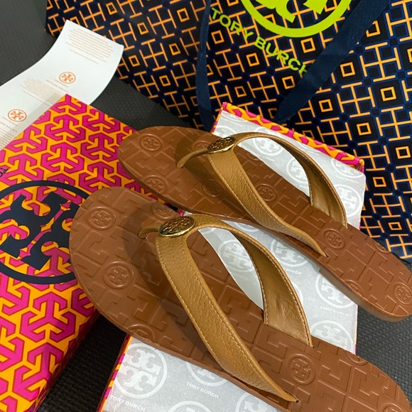 NIB Tory Burch THORA Thumbled Sandals - Picture 3 of 14